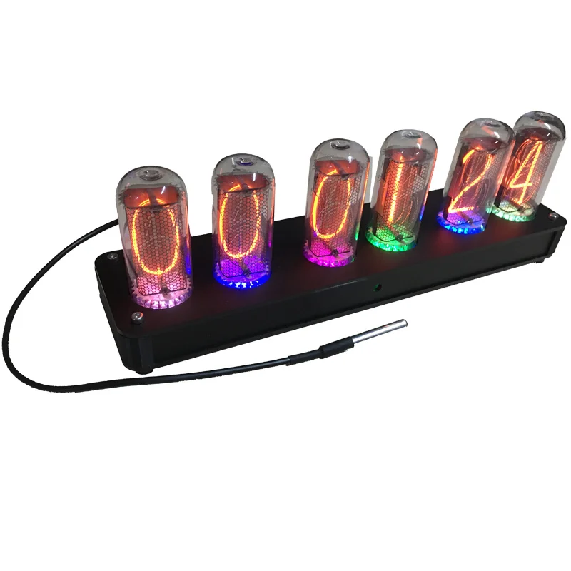 IN-18 glow tube clock digital NIXIE CLOCK 2-times bigger than IN-14 Retro Creative DIY kit boyfriend gift GPS timing only base