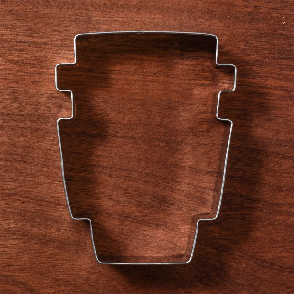 KENIAO Latte Coffee Cup Cookie Cutter - 7.8 x 9.6 CM - Memorial Day Biscuit Fondant Bread Sandwich Mold - Stainless Steel