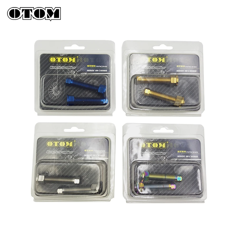 OTOM Motorcycle M8/M10 Chain Adjuster Bolt Rear Axle Titanium Alloy Screw For KTM CRF KAWASAKI SUZUKI YAMAHA Motorbike Universal