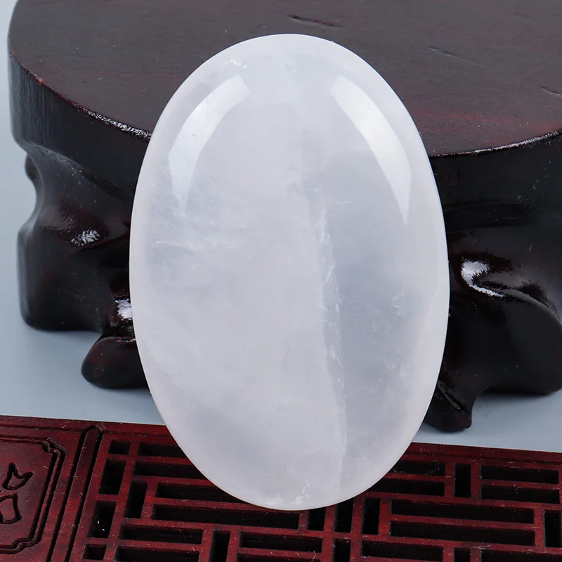 6*4 CM Hot Stone SPA Back Massage Crystal Jade Palm Stone Hand Massager Worry Chakra Healing Skin Care Body Beauty Product