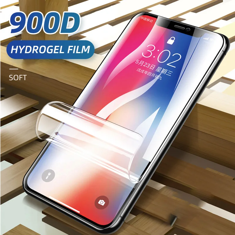 900D Hydrogel Film For iPhone 11 7 8 6 6s Plus 5 5S SE Screen Protector iPhone X XS XR 11 Pro Max Soft Protective Film Not Glass