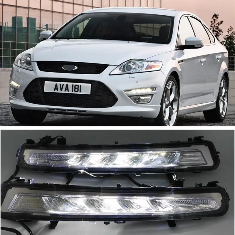 LED Car Light For Ford Mondeo 2011 2012 2013 2014 Car Styling New LED DRL Daytime Running Light Waterproof With Wire Of Harness