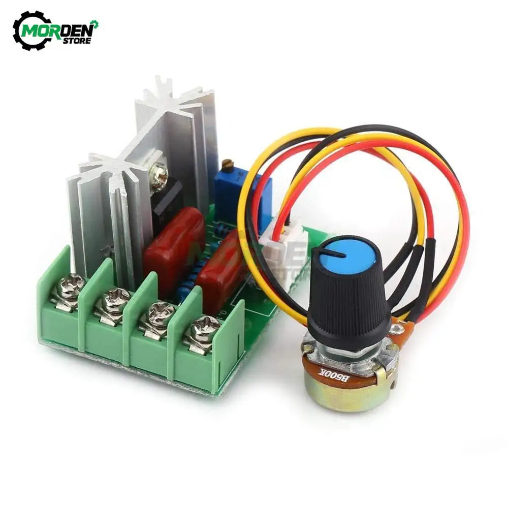 2000W High Power SCR Voltage Regulator Dimming Dimmers Motor Speed Controller Governor Module W/ Potentiometer AC50-220V