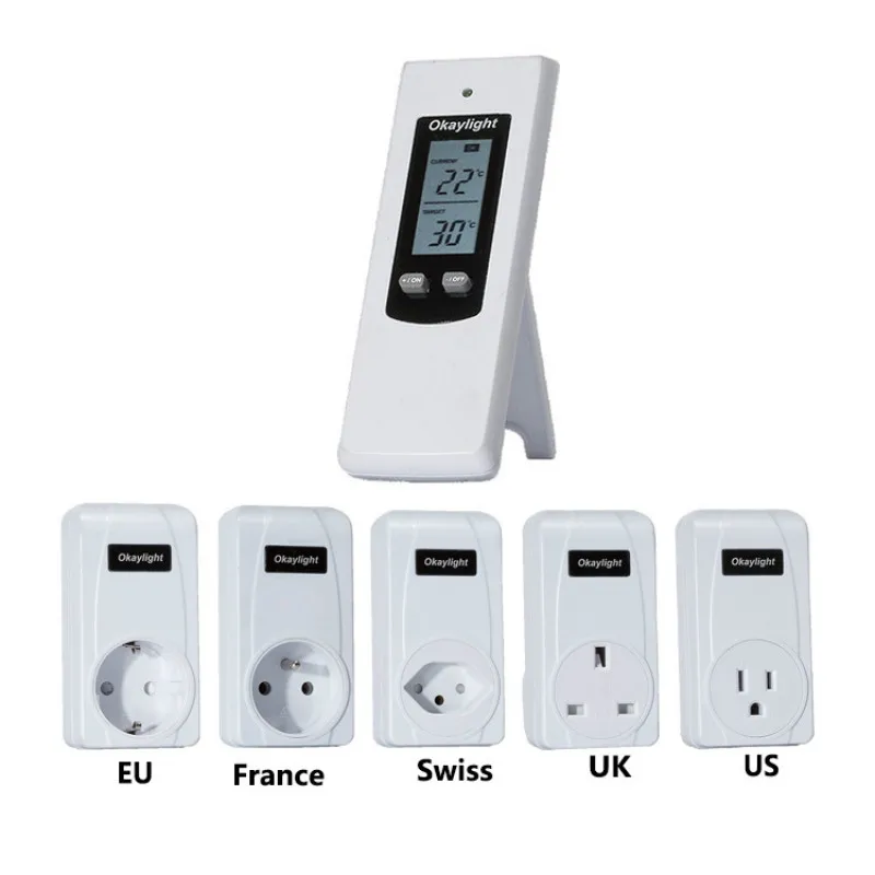 Wireless Digital Thermostat Temperature Control WIFI Thermostat 220V LCD Display Temperature Controller Socket Thermostat