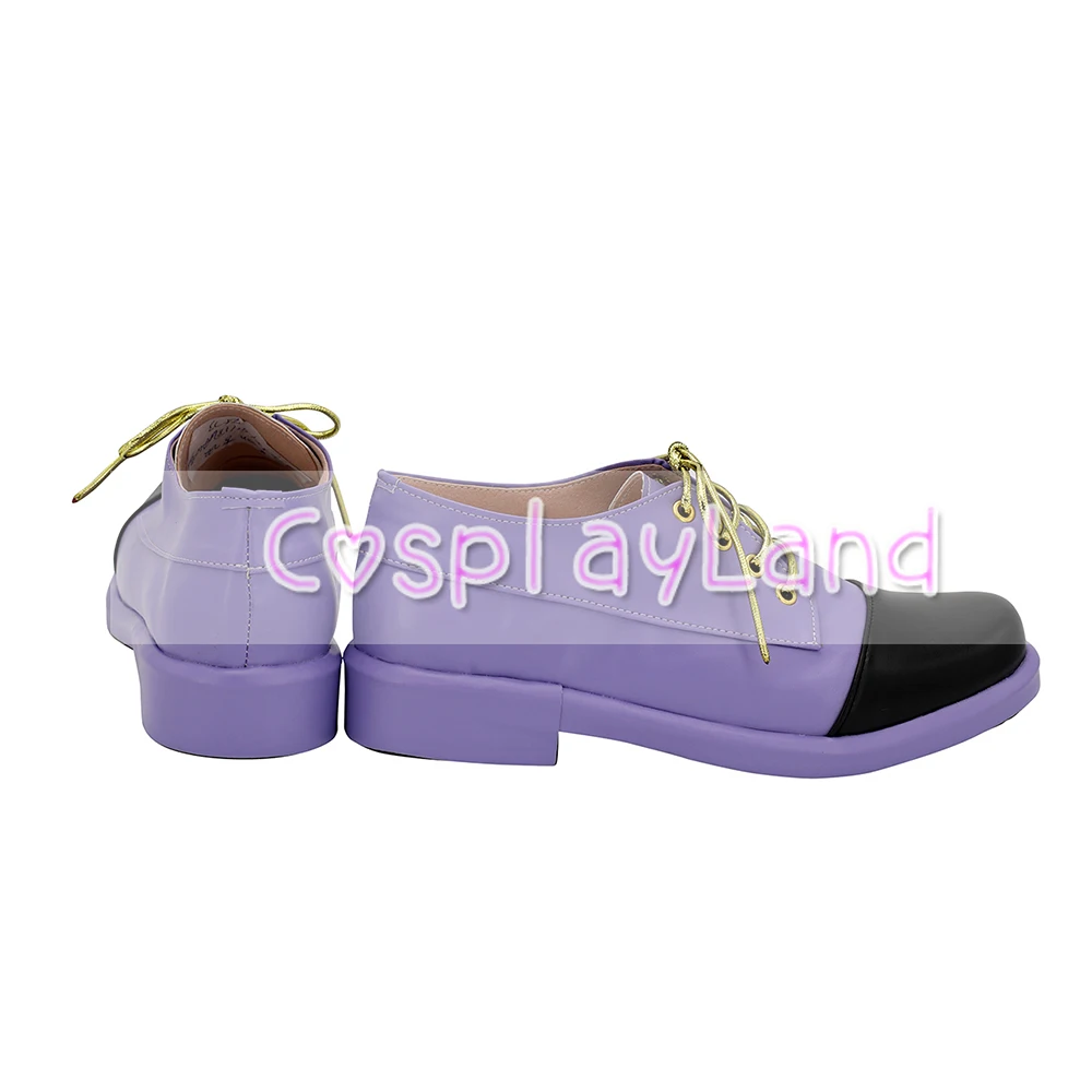 Jojo's bizarre adventure 4, sapatos para cosplay de jojo kujo, roxo, acessórios personalizados, festa de halloween