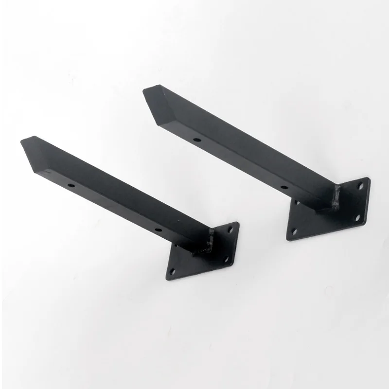 2PCS,Wall Mounted Black Table Shelf Bracket Heavy Duty Bench Table Bracket Iron Support Table 10cm/15cm/20cm/25cm/30cm/35cm