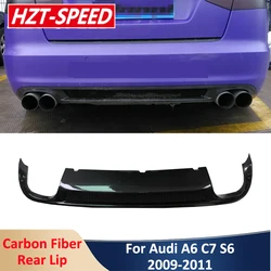 A6 C6 S6 Carbon Fiber Rear Bumper Diffuser Rear Lip Protector for Audi A6 C6 S6 2009 2010 2011 Modification Car Body Kit