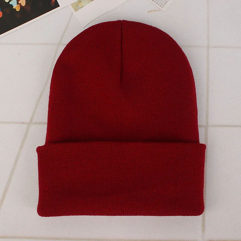 Neue Winter Gestrickte Hut für Jungen Mädchen Frauen Männer Unisex Warme Outdoor Herbst Häkeln Kinder Mützen Einfarbig Baby Mütze – Detail 27