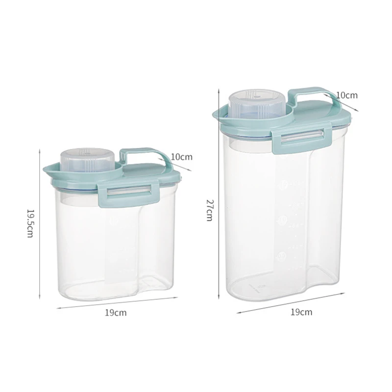 Food Grains Plastic Storage Box Cans Rice Bucket Sealed Jars for Spices Cereal Dispenser with Lid Container Kitchen Organizer