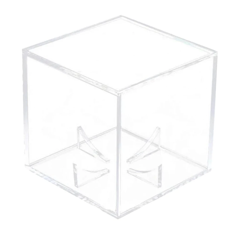 Durable Square Baseball Show Box Sports Supplies Autograph Ball Protector Clear UV Protected Acrylic Boxes 3 inch