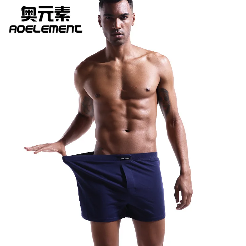 2pcs Lot Men\'s Soft Stretch Knit Boxer Comfortable Breathable Cotton Shorts Mens Underwear Boxers Men Long Panties Plus Size