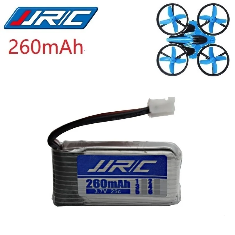 Batteria originale JJRC H36 3.7V 260mAh per E010 E011 E012 E013 Drone per Furibee F36 RC Quadcopter parti batteria Lipo e caricabatterie