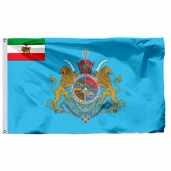Iran Imperial Flag Standard Shahanshah Banner 90x150cm 3x5ft 120g 100D Polyester Double Stitched 21x14cm