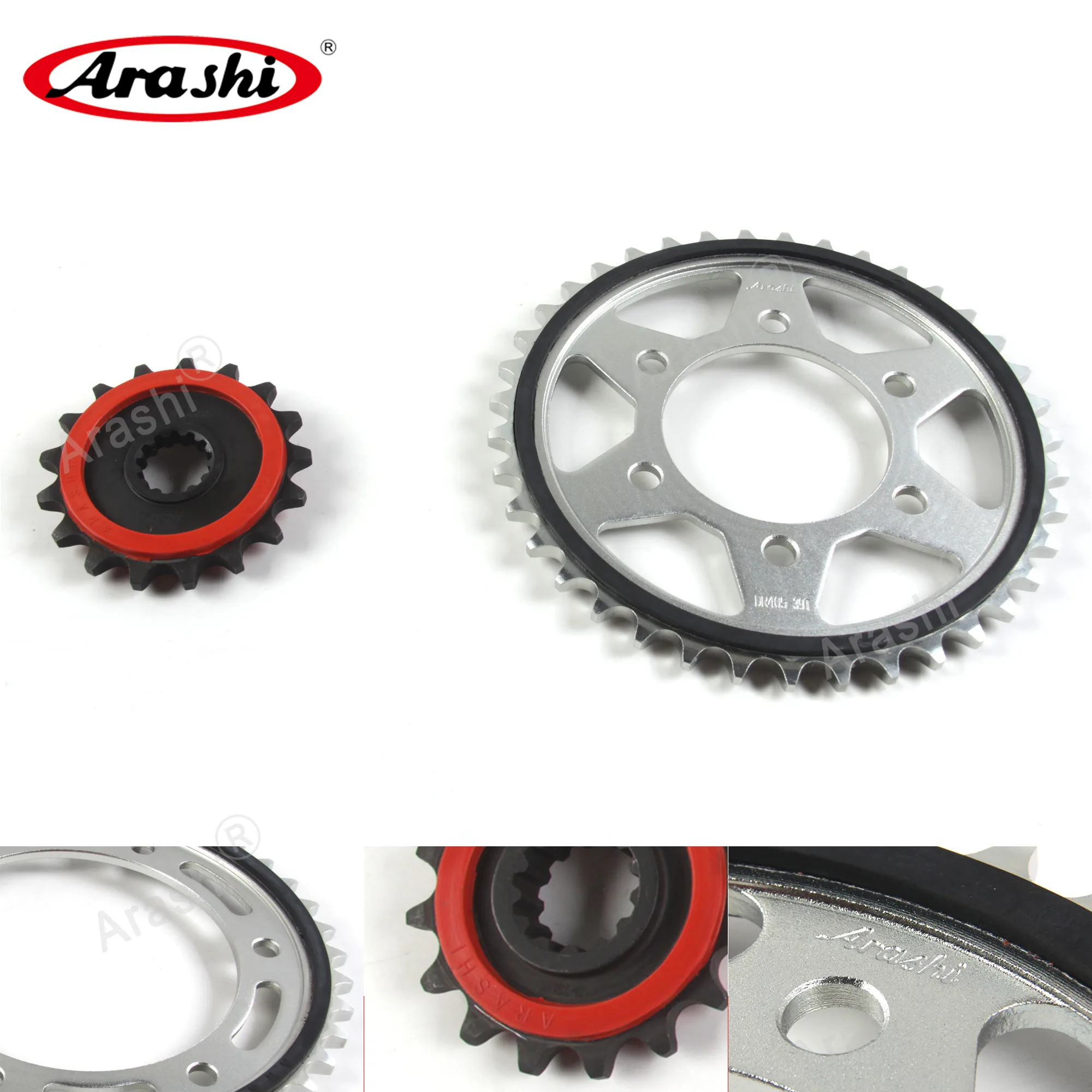 

Arashi Drive Sprocket Kit For KAWASAKI ZX10R ZX-10R ABS 2011 2012 2013 2014 2015 2016 2017 2018 2020 Sprocket Front 17T Rear 39T