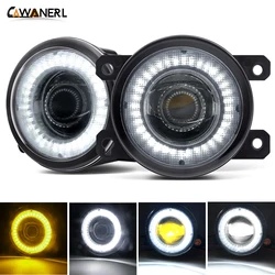 Car LED Lens Fog Light Assembly Angel Eye DRL H11 For Mitsubishi Pajero L200 Outlander Galant Colt Eclipse RVR Endeavor Triton