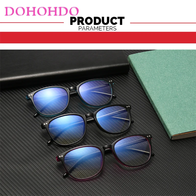 DOHOHDO Neue Frauen Schwarz Anti Blaues Licht Gläser Computer Schutz Anti Blau Licht Blockieren Gaming Männer Brille Rahmen Brille