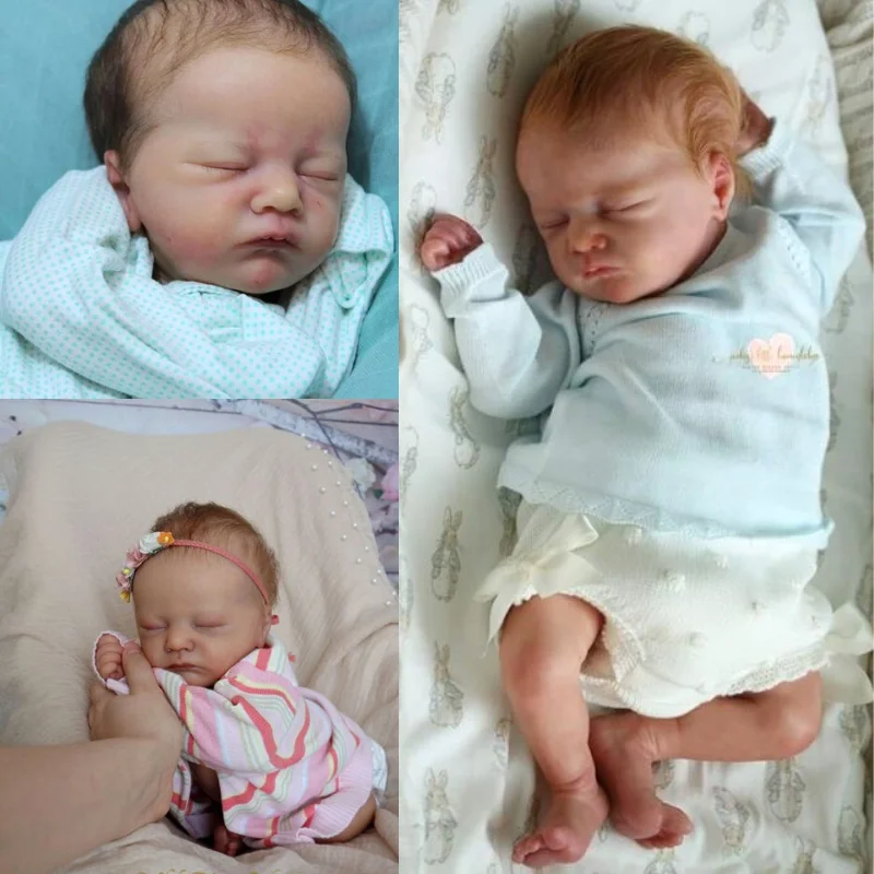 

Kit Charlotte Sleeping 18" UNFINISHED Doll Kit w Full Limbs Vinyl Unpainted Unfinished Copy Kit DIY Blank Reborn Baby Kit