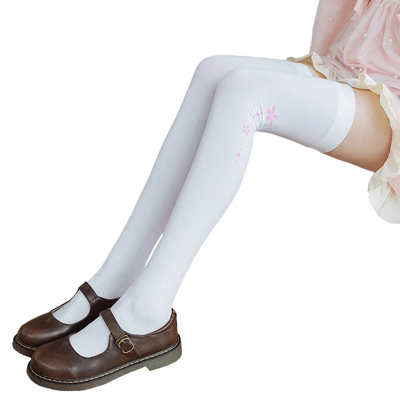 iurstar tights women Japan Girl Women Sexy Velvet Tights колготки женские Anime Secondary Cat Footprints Lolita White Pantyhose