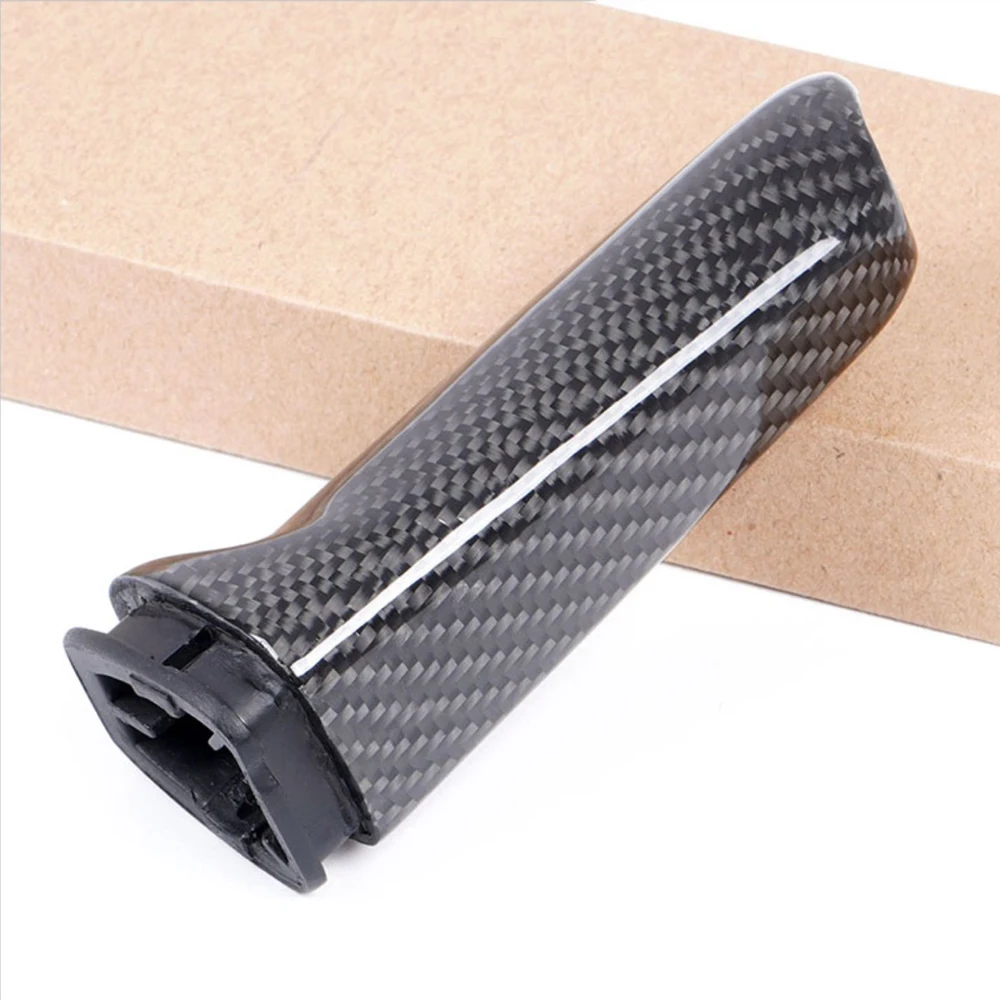 Universal For BMW Car Handbrake Hand Brake Grip Cover Real Carbon Fiber F32 F33 F36 E60 E61 E63 E64 X1 E84 X3 E83 Z4 85 E86