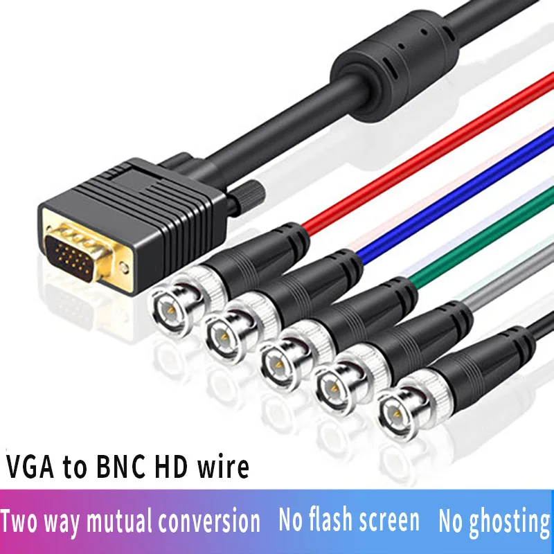 Vga Naar Rgbhv Video HDB15 Naar 5 Bnc Rgb Video Kabel Voor Hdtv Monitor Kabel