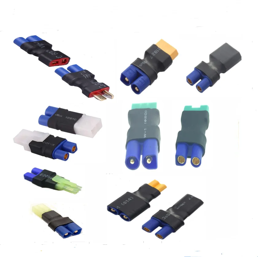 2 szt. EC3 męskie żeńskie do XT60 Deans Mini Tamiya XT30 Tamiya MPX męskie złącze żeńskie Adapter wtyczki do akumulatora modelu RC ESC