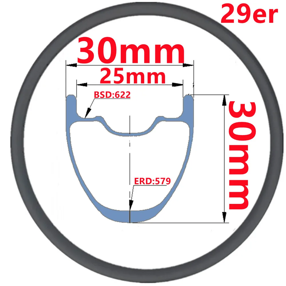 

650B 30mmX30mm Internal 25 mm MTB Carbon Rim 29er Super Light Carbon Mountain Bike Wheel Rim 29er/650B MTB Carbon Rim
