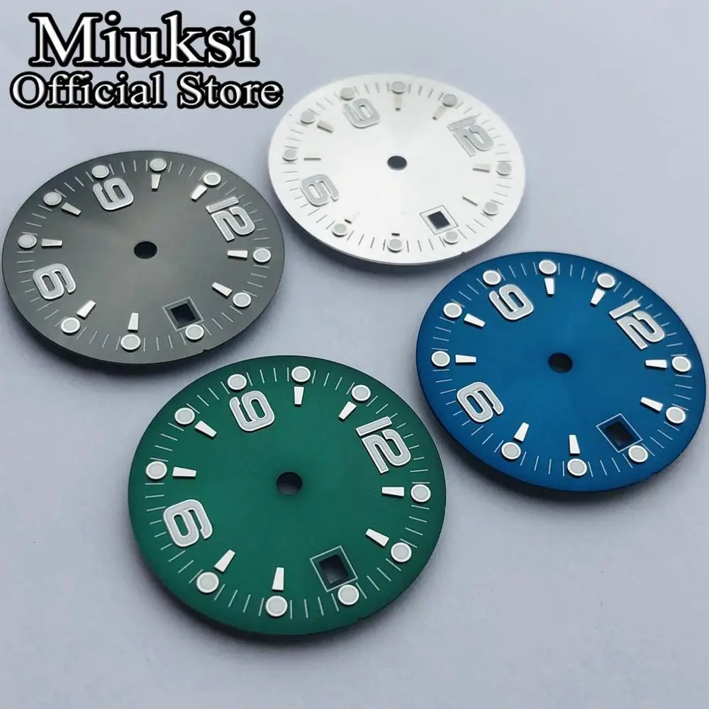 Miuksi 31.5mm silver/black/blue/green/gray sterile dial fit ETA 2836 2824 Mingzhu DG2813 3804 Miyota8205 8215 821A movement