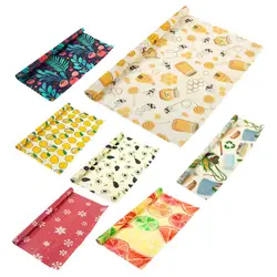 New Beeswax Wrap Eco Friendly Kitchen Wrap Replacement Organic Natural Bees Wax Reusable Mixed Pattern Beeswax Food Wraps