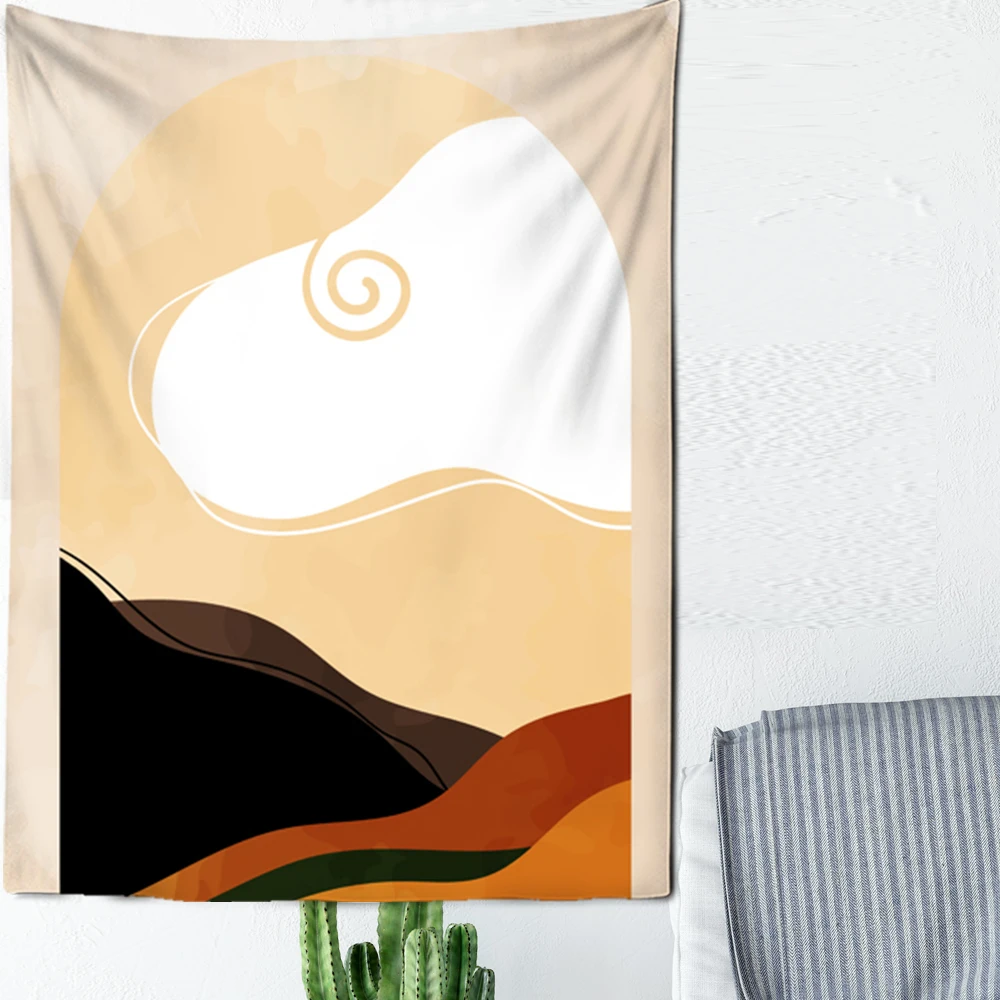 Mountain Psychedelic Tapestry Contrast Color Wall Hanging Mountain Landscape Tapestries Wall Hanging Tapestries Wall Art Blanket