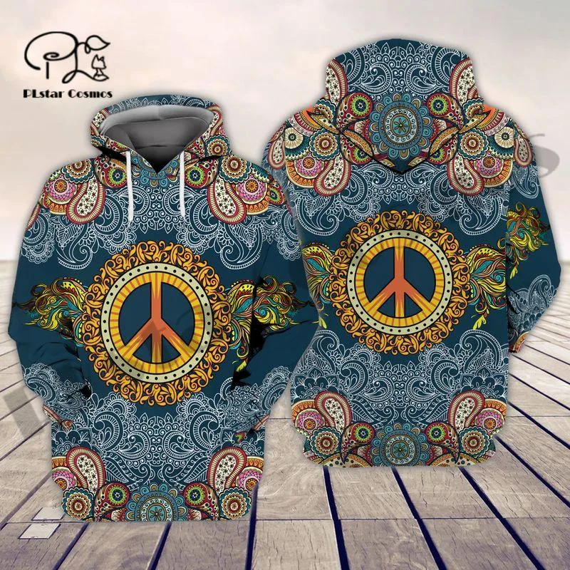 PLstar Cosmos 3Dprinted Newest Peace Hippie Flower Art Harajuku Casual Streetwear Unique Unisex Hoodies/Sweatshirt/Zip Style-3