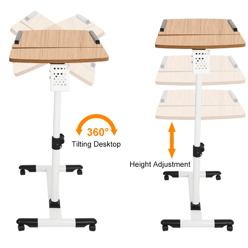Foldable Computer Table Portable Rotate Laptop Desk Table for Bed Can be Lifted Standing Desk Height Adjustable Home Furniture