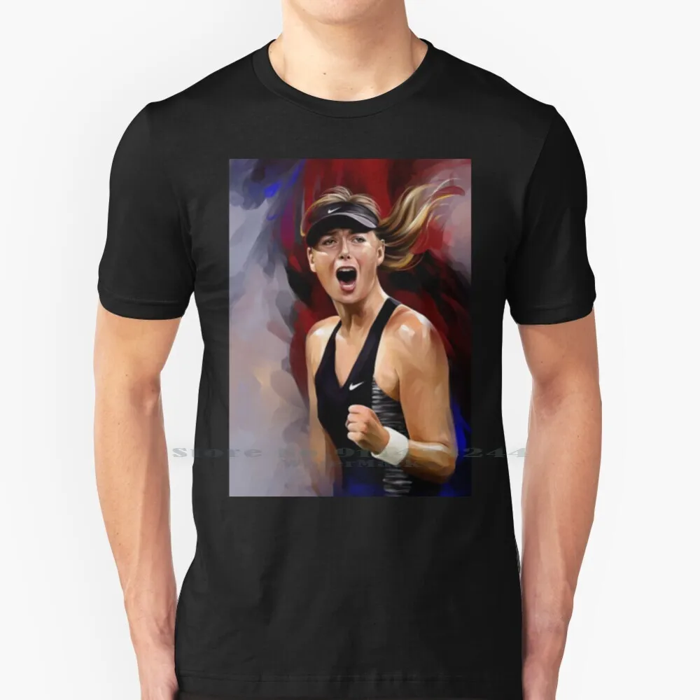 Maria Sharapova Tennis Player Digital Painting T Shirt Cotton 6XL Maria Sharapova Tennis Player Digital Painting Venus Williams