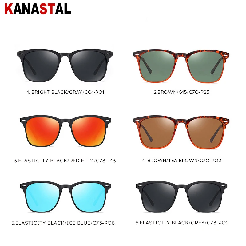 Lunettes de soleil polarisées pour hommes, miroir, pour femmes, carrées, Sport, UV400, pour la conduite, la pêche, le Camping