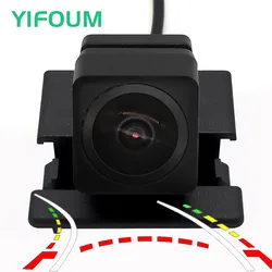 AHD Fisheye 12LED Dynamic Trajectory Car Rear View Camera For Mazda 2 Demio DJ 5 Doors Hatchback 2014 2015 2016 2017 2018