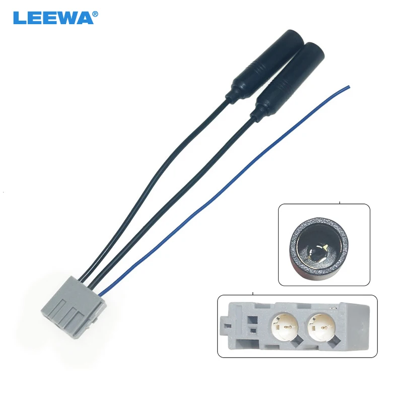 

LEEWA Car Stereo Radio Double Heads Male To Female Plug Antenna Adapter For Honda CRV Civic Radio Wire Cable #CA6741