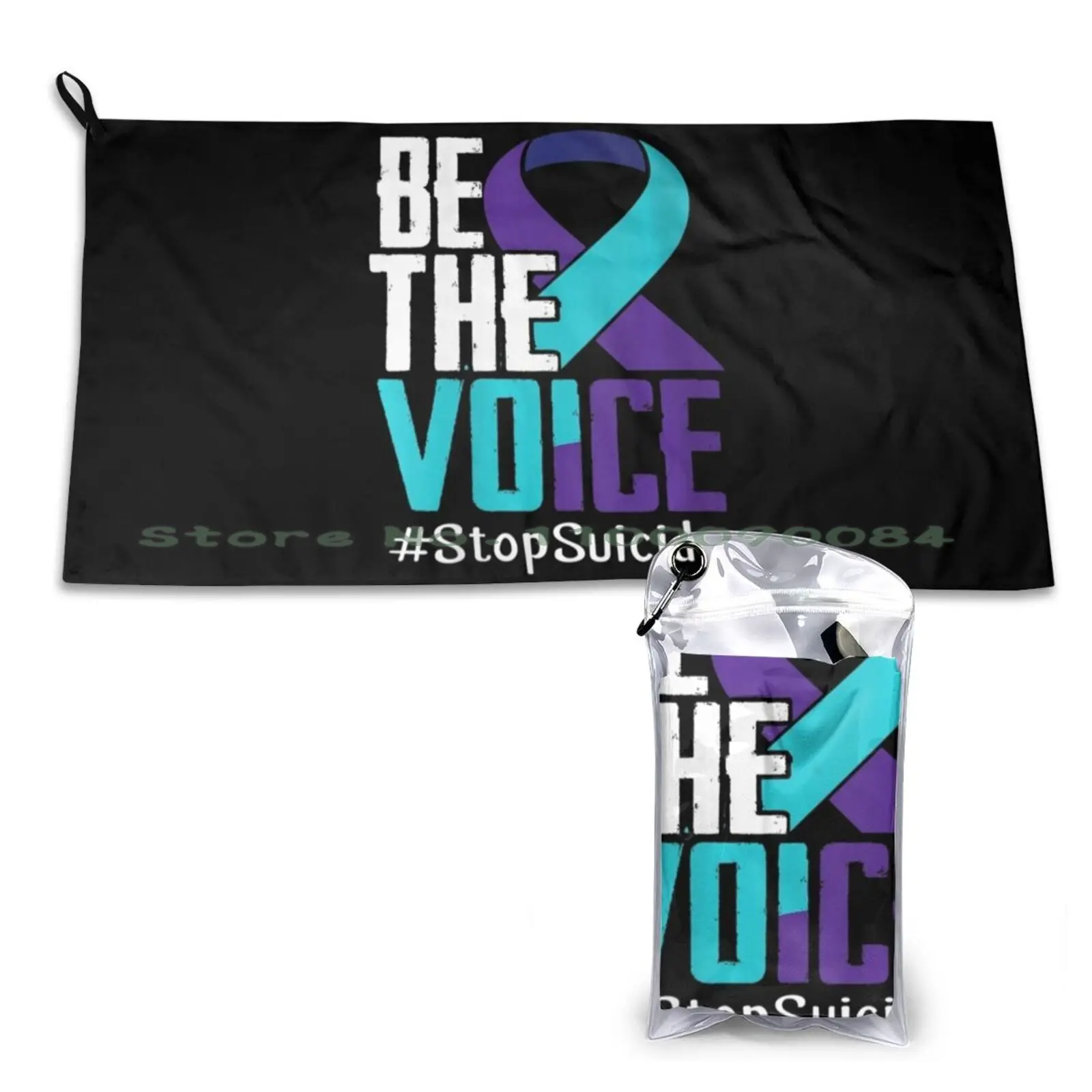 Womens Be The Voice Stop Suicide Awareness Mental Health V Neck Quick Dry Towel Gym Sports Bath Portable Axis Bold As Love Jimi