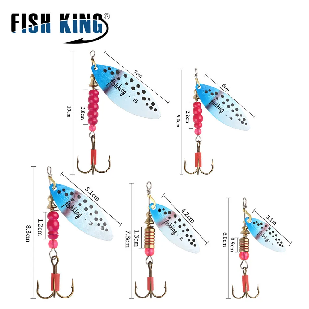 Spinner Bait Fishing Lure With Treble Hook Metal Spoon Lures For Pike Bass Artificial Bait Weights 4.4g 7.1g 12.6g 17.7g 26.2g