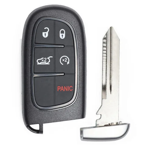 Ключ-брелок KEYECU GQ4-54T 433 МГц с чипом 4A для Jeep Cherokee 2014-2020, Durango, Chrysler, 4/5 кнопок