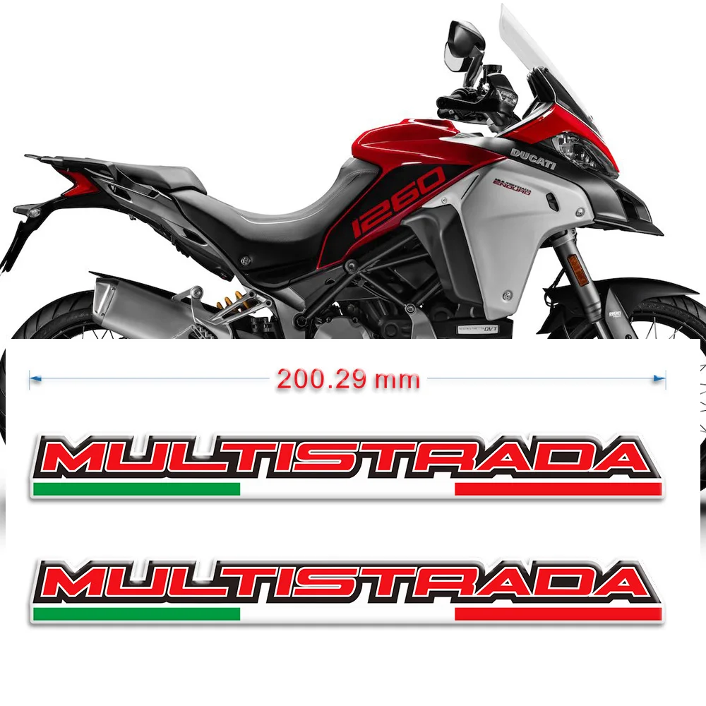 

950 S 1260 1200 For Ducati Multistrada Grand Tour D Air Pikes Peak Enouro Logo Side Stickers Tank Pad Protector Fairing Emblem