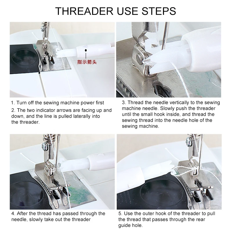 Needle Threader Stitch Insertion Tool Sewing Machine Needle Inserter Manual Needle Threader Sewing Tool Apparel Sewing Accessory