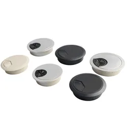 1/2/5/10pcs 35mm 50mm 53mm 60mm 80mm PC Computer Desk Plastic Grommet Table Cable Tidy Wire Hole Cover Cap Plug