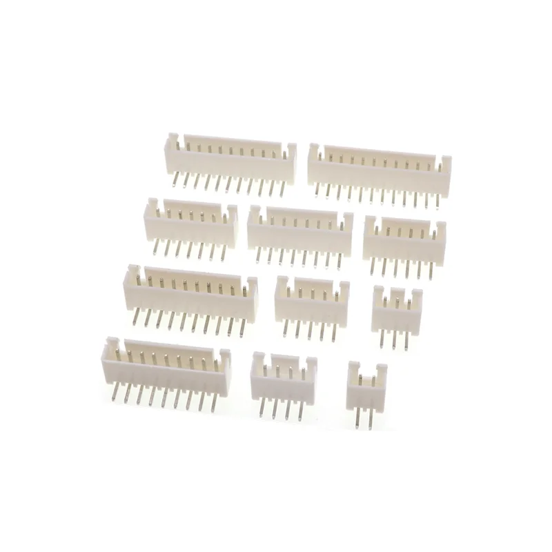 50PCS/Lot XH2.54 Right Angle Pin Header Connector 2P 3P 4P 5P 6P 7P 8P 9P 10P 11P 12P 13P 14P 2.54mm Pitch For PCB Car XH2.54MM