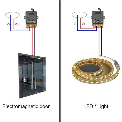 Imagen 2 del producto Interruptor de Control remoto inalámbrico de 433Mhz DC 12V 75V 30A receptor de relé de alta potencia 1000 metros remoto ON OFF para dispositivo eléctrico