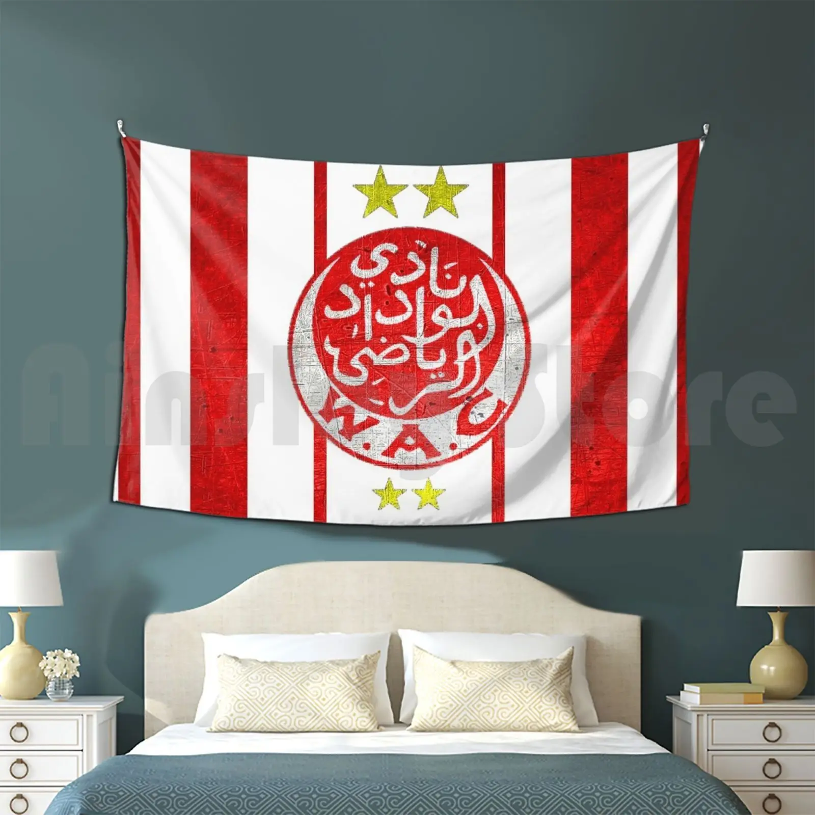 Wydad Casablanca Ultras Hooligans Fans Football Morocco Customized Tapestry Wydad Casablanca Ultras