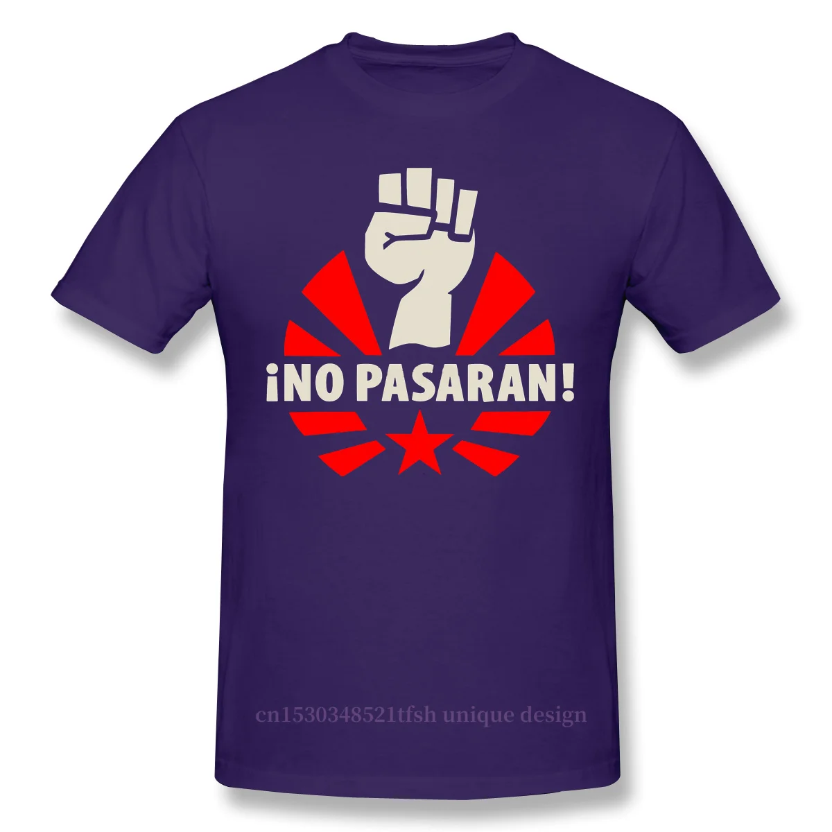 TShirtNo Pasaran Fist & Star Anime Clothes Shirt Design Communism Marxism Socialism CCCP Soviet Union Cotton Men T-Shirt