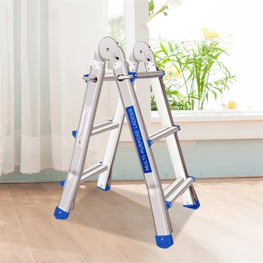 

Multifunctional Herringbone Ladder Home Thickened Aluminum Alloy Ladder Portable Folding Engineering Ladder 3/4/5-step Ladder