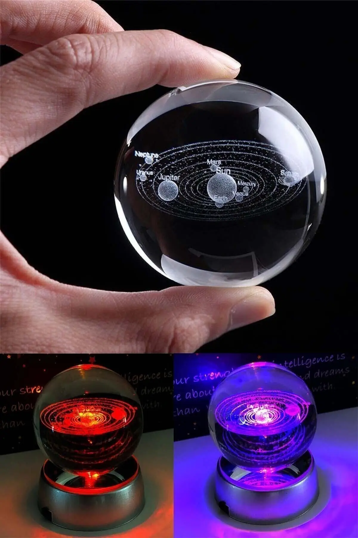 

Milky Way Solar System Illuminated Glass Globe Luminous Crystal Ball 6 Cm Diameter Crystal Balls Magnetic Spheres Souvenirs