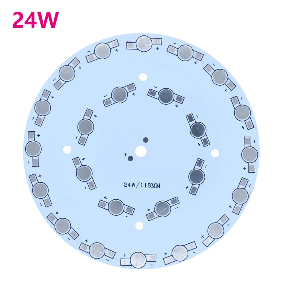 10PCS 1W 3W 5W 7W 9W 12W 15W 18W 21W 24W Aluminum Substrate Baseboard DIY Torch Light Board Heatsink 20mm 100mm 78mm 49mm 118mm