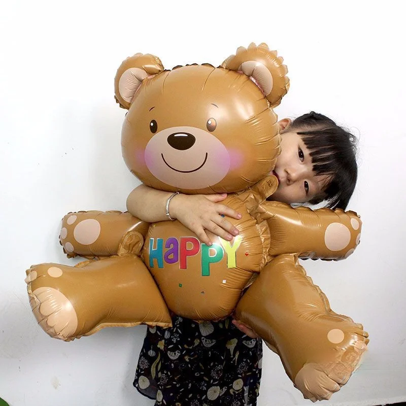 

3D Large Cartoon Sitting Bear Aluminum Foil Aluminum Foil Balloon Children's Birthday Wedding Party Decoration Balloon Toy Gift