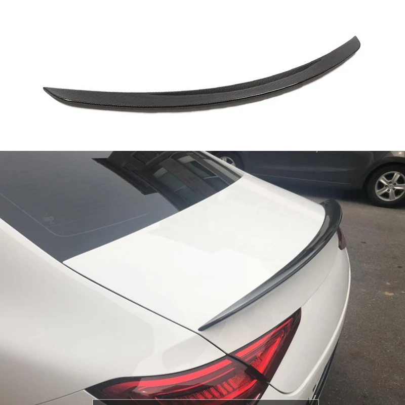 For Mercedes Benz W257 CLS 2018 2019 High Quality Carbon Fiber Rear Trunk Lip Spoiler Car Tail Wing Decoration